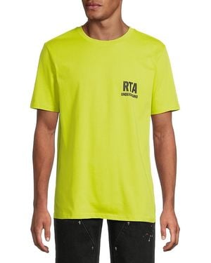 RTA Logo Graphic Cotton T-Shirt - Yellow