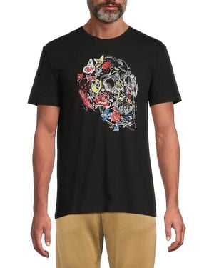 McQueen Skull Cotton T-Shirt - Black