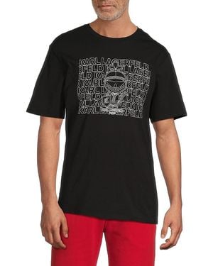Karl Lagerfeld Armor Karl Cotton T-Shirt - Black