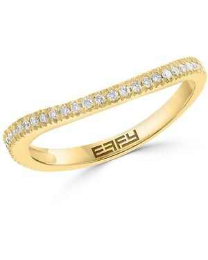 Effy 14K & 0.15 Tcw Diamond Ring - Metallic
