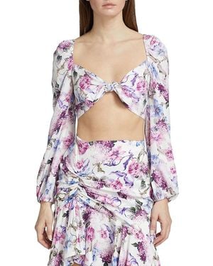 Cami NYC Leilana Floral Crop Top - White