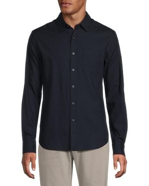 Vince Cotton-Wool Twill Button-Front Shirt - Blue