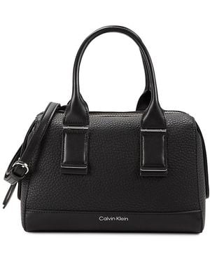 Calvin Klein Jett Logo Satchel - Black