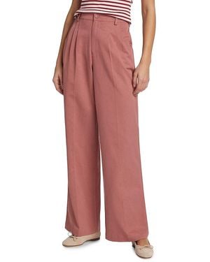 PAIGE Merano High-Rise Wide-Leg Trousers - Red