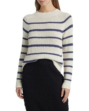 Vince Cotton-Blend Striped Sweater - Gray