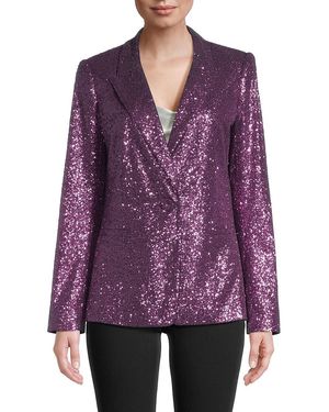 Emanuel Ungaro Ariana Sequin Embellished Blazer - Purple