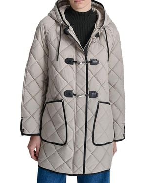 DKNY Toggle Quilted Jacket - Grey