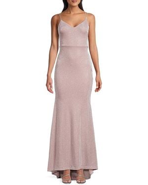 Lulus Toasting The Eve Shimmer Mermaid Gown - Pink