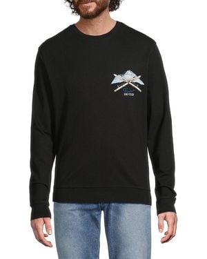 Robert Graham Hit The Slopes Cotton Crewneck Sweatshirt - Black