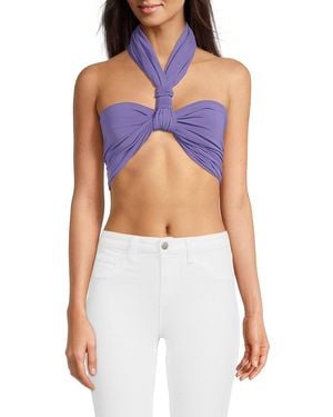 Ambush Twist Crop Top - Blue