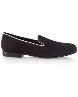 Saks Fifth Avenue Collection Velvet Loafers - Black
