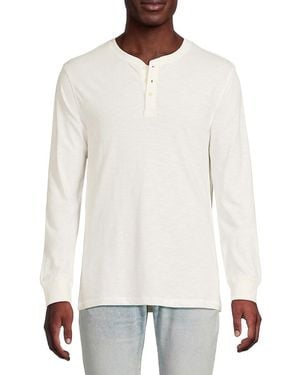 Scotch & Soda Cotton Henley Shirt - White