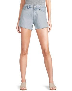 Hudson Jeans Gracie Raw-Edge Denim Shorts - Blue