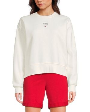 Tommy Hilfiger Logo Cotton-Blend Fleece Sweatshirt - Red