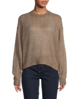 Brunello Cucinelli Semi-Sheer Mohair-Blend Jumper - Natural