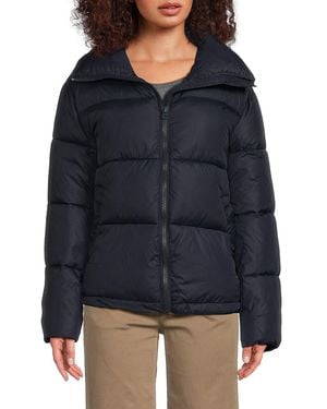 Hudson Jeans Mock Collar Puffer Jacket - Blue