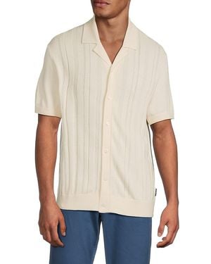 Ben Sherman Short Sleeve Camp Shirt - White