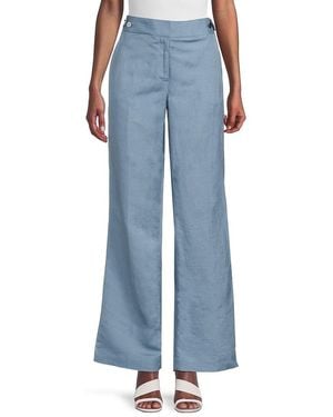 Karl Lagerfeld Linen-blend Pants - Blue