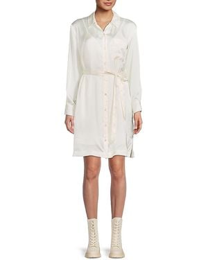 Bailey 44 Kalia Belted Satin Shirtdress - White