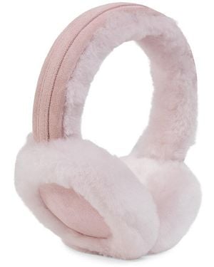 UGG Shearling & Suede Earmuffs - Pink