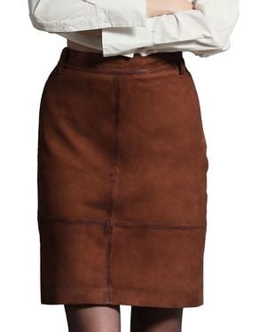 Walter Baker Piper Suede Mini Skirt - Brown