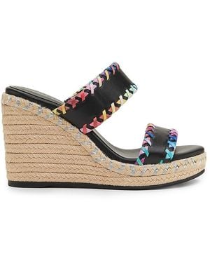 Karl Lagerfeld Chaz 101Mm Wedge Heel Sandals - White
