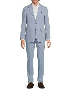 Ben Sherman Pinstriped Stretch Slim-Fit Suit - Blue