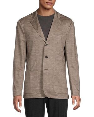 Emanuel Berg Notch Lapel Knit Sportcoat - Brown