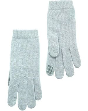 Portolano Knit Cashmere Tech Gloves - Blue