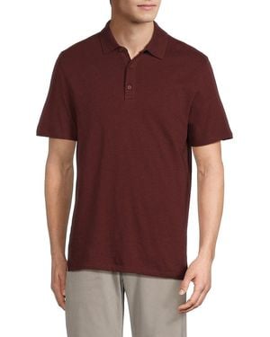 Vince Solid Short Sleeve Polo - Red