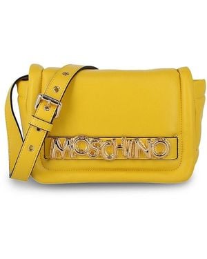 Moschino Balloon Logo Shoulder Bag - Yellow