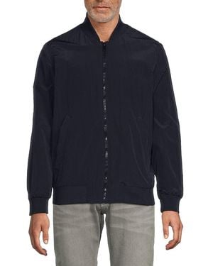 Slate & Stone Baseball Collar Bomber Jacket - Blue