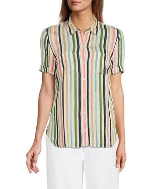 Nautica Striped Camp Shirt - Multicolor