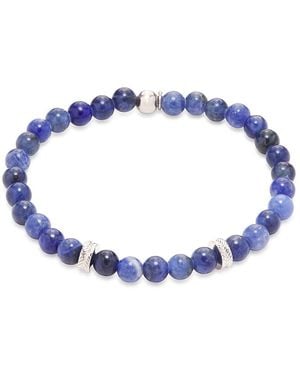 Tateossian Rt Tyre Sodalite Beaded Bracelet - Blue