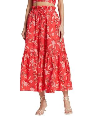 A.L.C. A. L.C. Francis Paisley Maxi Skirt - Red