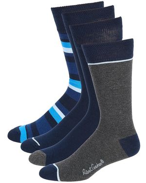 Robert Graham 4-pack Logo Crew Socks - Blue