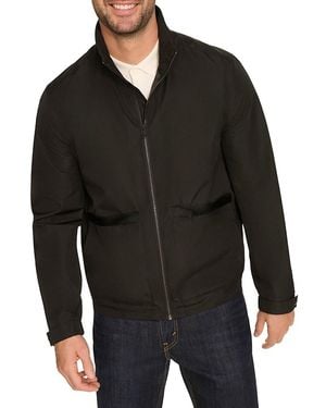 Cole Haan Packable Stand-Collar Rain Jacket - Black