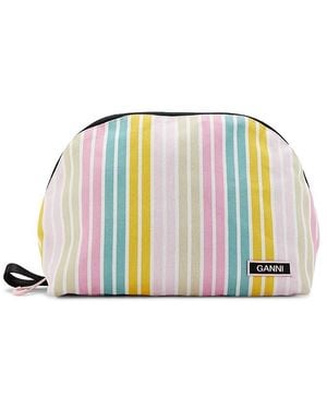 Ganni Multi Stripe Pouch - White