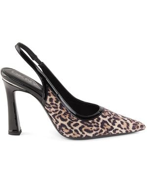DKNY Cinette 100Mm-Print Slingback Pumps - Metallic