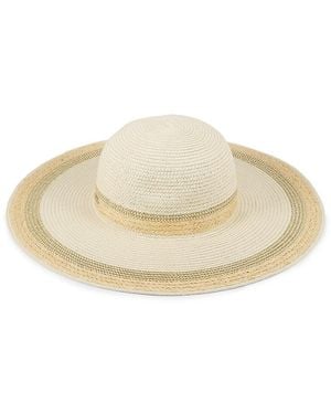 Calvin Klein Raffia Metallic Sunhat - Natural