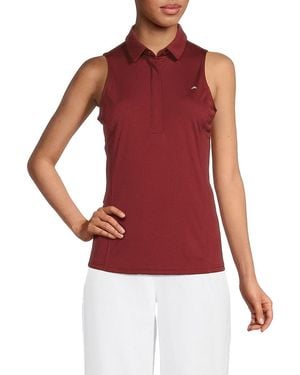 J.Lindeberg J. Lindeberg Dena Sleeveless Polo - Red