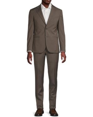 Calvin Klein Wool-Blend Slim-Fit Suit - Grey