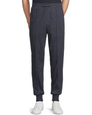Ted Baker Pinstripe Plaited Fleece Jogger - Blue