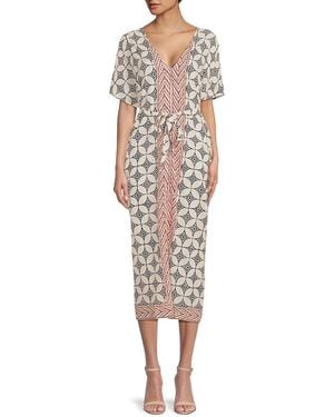 Velvet By Graham & Spencer Odessa Cotton Print Caftan - White