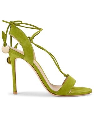 Gianvito Rossi 100Mm Suede Stiletto Court Shoes - Green