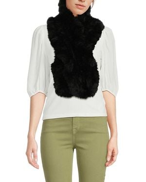 Saks Fifth Avenue Faux Fur Scarf - Green