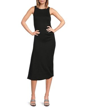 Vince Side-drank Pima Cotton Tank Midi-dress - Black
