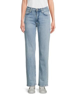 Rag & Bone Harlow Mid-Rise Straight Jeans - Blue