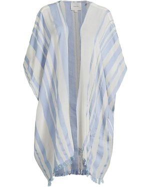 Vince Oversized Stripe Cotton Caftan - Blue