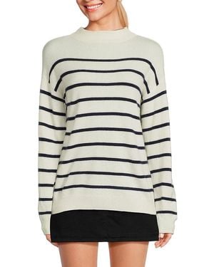 Amicale Striped Cashmere Jumper - Grey